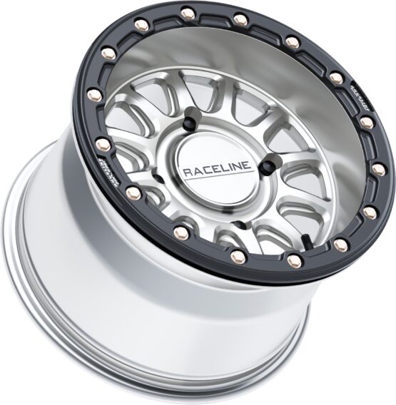 Raceline Alpha Beadlock Wheel 15x10 Hyper Silver/Black 4x137 +10 - Image 2