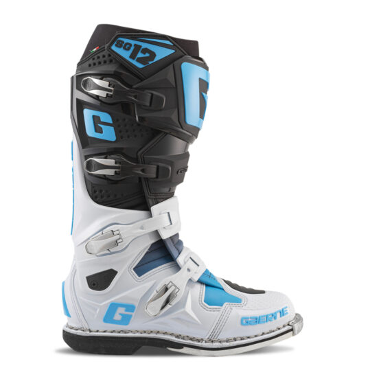 Gaerne SG12 Limited Edition Boot Black/White/Blue Size 12 - Image 6
