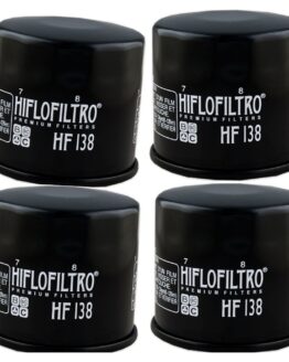 HF138 Oil Filter - Black - 4 Pack