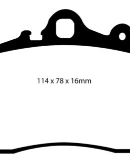 EBC Yellowstuff Front Brake Pads DP41207R Fits 97-99 Porsche Boxster 2.5