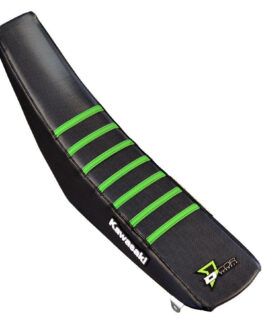 D'Cor Black Seat Cover w/ Green Ribs Fits 19-20 Kawasaki KX450