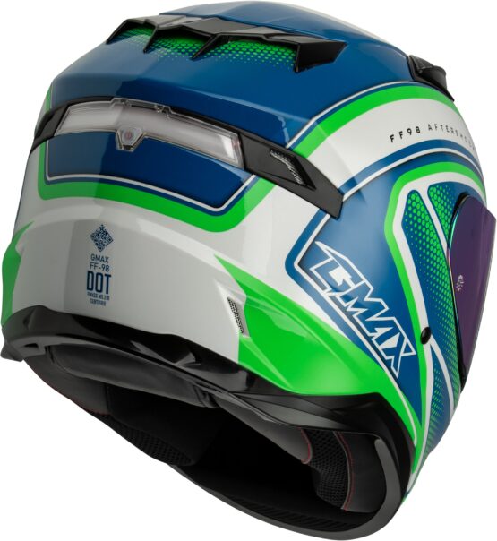 GMAX FF-98 Aftershock Full Face Helmet White/Neon Green XL - Image 2