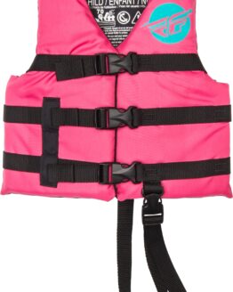 Fly Racing Child Flotation Vest Neon Pink/Teal