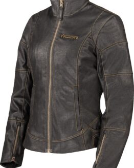 ICON Women's Tuscadero3 Jacket Black/Gold Size S