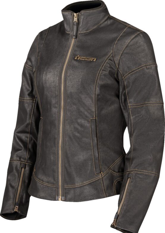 ICON Women's Tuscadero3 Jacket 2XL Black/Gold