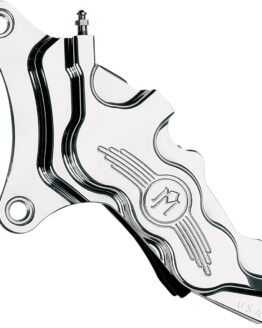 Front 6 Piston Differential Bore Caliper - Chrome Performance Machine
