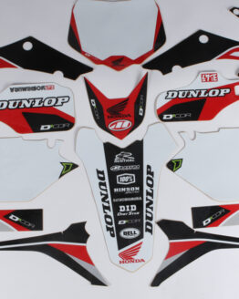 Honda Raceline Graphics Kit White Background Fits 09-12 CRF450R