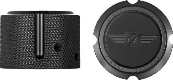 Figurati Designs Front Axle Nut Cover Black Stainless Steel For Harley-Davidson - Image 2