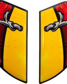 ICON Airform Brozak Helmet Side Plates Red/Yellow One Size