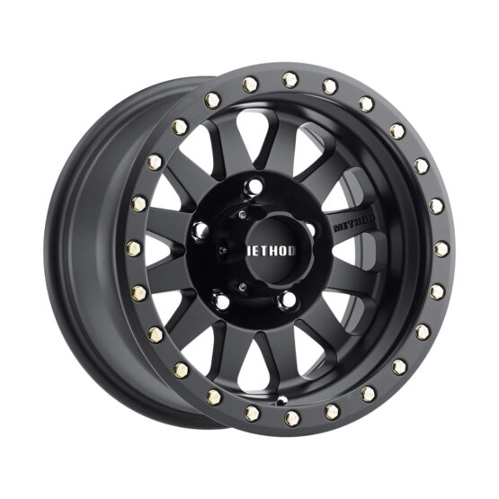 MR304 Double Standard 15x8 -24mm Offset 5x5.5 108mm CB Matte Black Wheel