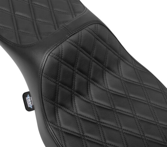 Drag Specialties Predator III Extended Reach 2-Up Seat Black Vinyl FLH/FLT 23-24 - Image 3