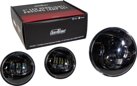 HardDrive LED Headlight and Passing Lamp Set Black - Image 3