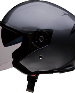 Road Max Solid Open Face Street Helmet Silver 2X-Large