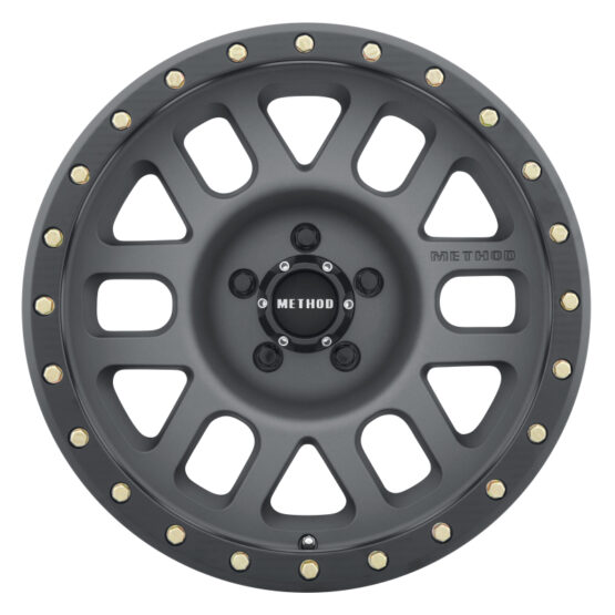 MR309 Grid 17x8.5 0mm Offset 5x150 116.5mm CB Titanium/Black Street Loc Wheel