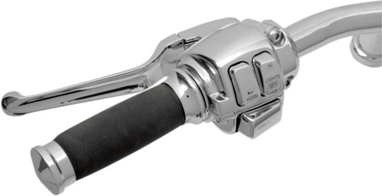 Drag Specialties Handlebar Control Kit Chrome 9/16in Master Cylinder For Harley - Image 3
