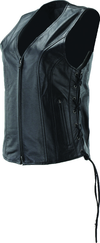 Kuryakyn Sapphire Leather Vest Black Womens Small - Image 7