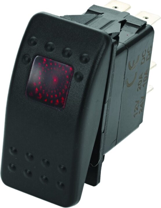 DragonFire Racing Lighted On/Off Rocker Switch Red LED