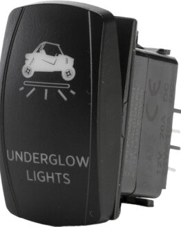 Flip Illuminated Amber Rocker Switch for Underglow Lighting SPST