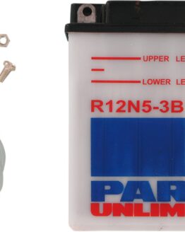 Parts Unlimited 12V 5Ah Conventional Battery Replaces 12N5-3B