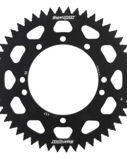 Supersprox 50T Aluminum Rear Sprocket Black 420 Chain Fits Kawasaki