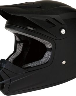 Youth Rise Solid Full Face Offroad Helmet Gloss Black Y-Large