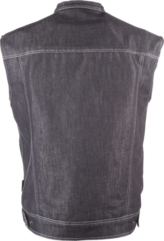 Iron Sights Club Collar Denim Vest Black 4X-Large - Image 4