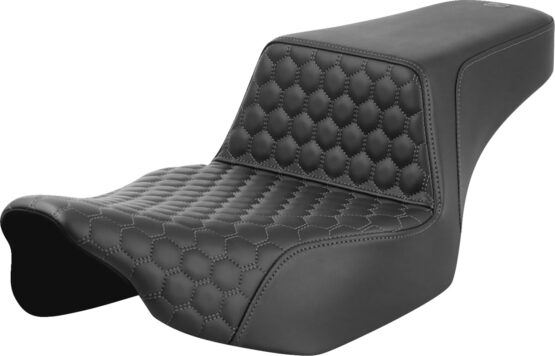 Saddlemen Step-Up Seat Extended Reach Honeycomb Gray Stitch FL 2023-2024