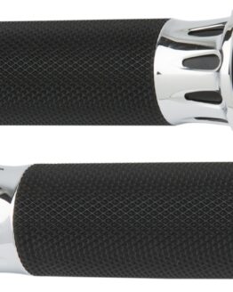 Arlen Ness Deep Cut Fusion Series Grips Chrome