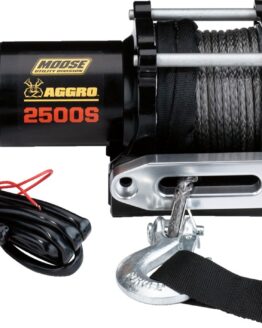 Moose Offroad Aggro Winch Kit 2500 lb Synthetic Rope Black