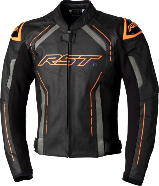 S1 CE Jacket Black/Grey/Neon Orange Small