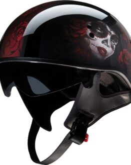Z1R Vagrant Red Catrina Helmet XL Unisex Black Red White