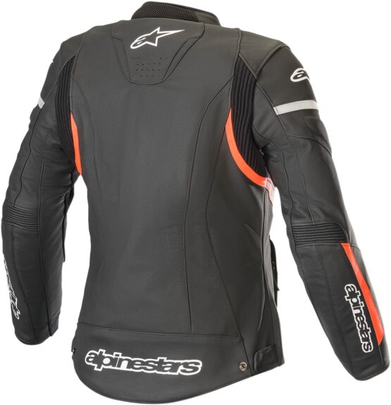 Women's Stella Kira Leather Jacket Black/Red/White US Medium - Image 3