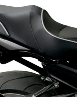Sargent World Sport 2-Up Seat Black/Silver CarbonFX Vinyl Fits ZX14
