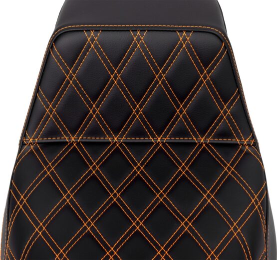 Saddlemen Step-Up Seat Lattice Stitch Orange FLH/FLT 08-23 - Image 2