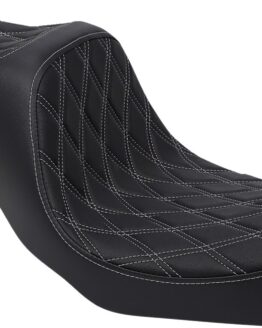 Drag Specialties Predator III Seat Double Diamond Black Harley Dyna