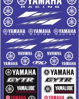 Factory Effex Yam Racing Sticker Sheet Blue 1-1/4" Universal Kit