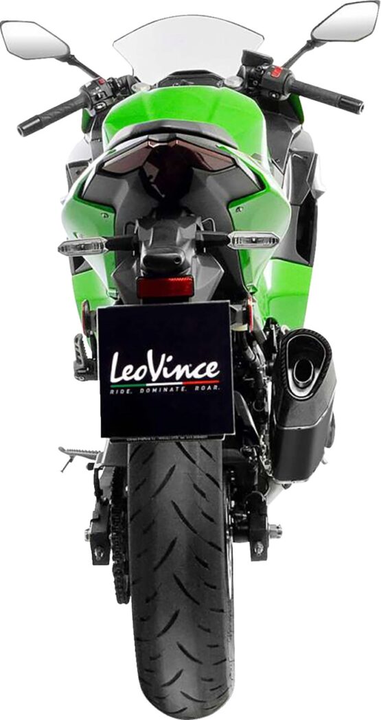 Leovince LV-14 R Slip-On Muffler Black For Kawasaki Ninja 500 - Image 3