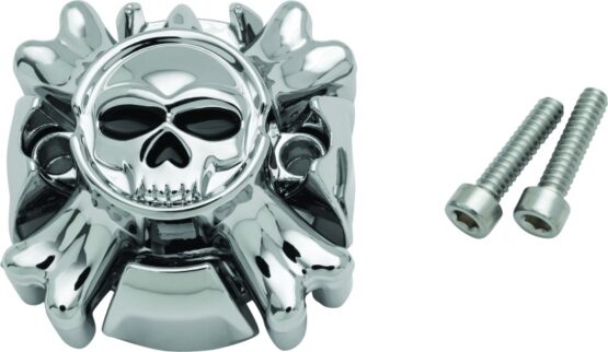 Kuryakyn Zombie Grip Emblems Chrome Without Throttle Boss Pair