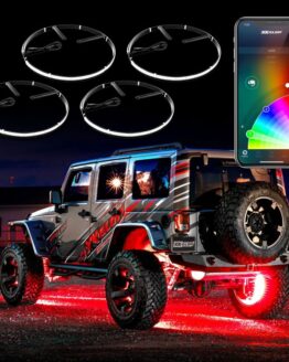 XKGLOW XKchrome 15" Wheel Ring Light Kit w/ Turn Signal, 4pc