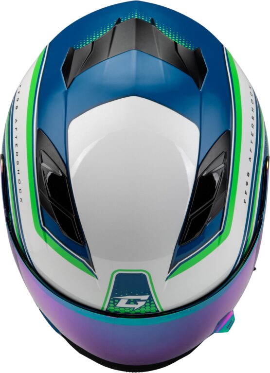GMAX FF-98 Aftershock Full Face Helmet White/Neon Green XL - Image 3