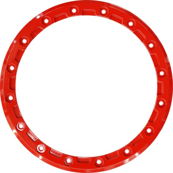 Raceline Podium 15in Beadlock Ring Red Replacement for 16 Hole Wheel