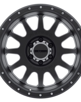 MR605 NV 20x10 -24mm Offset 6x5.5 106.25mm CB Matte Black Wheel