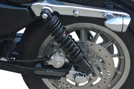 Drag Specialties 13in Black Adjustable Rear Shocks Pair For Harley Sportster - Image 2