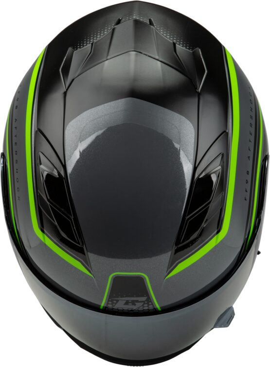 GMAX FF-98 Aftershock Helmet Grey/Neon Green 2X-Large - Image 4