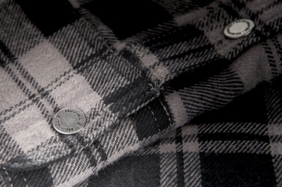 Highway 21 Marksman Flannel Black/Grey Large Men's Riding Shirt - Image 4
