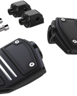 CIRO Twin Rail Footpegs with Mount Black