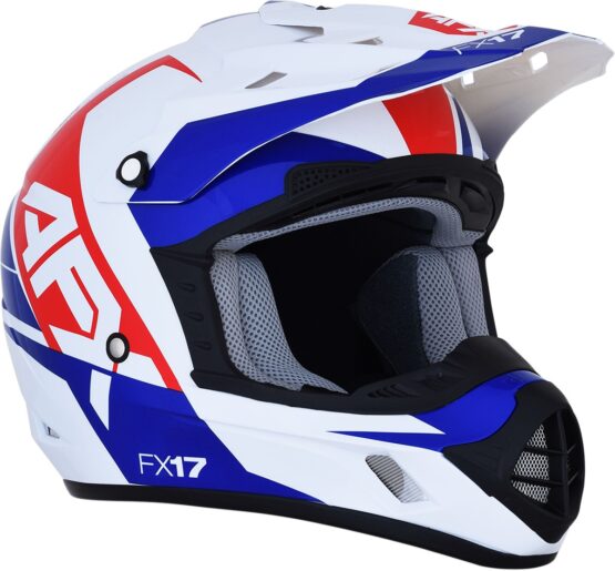 FX-17 Full Face Offroad Helmet Blue/Red/White X-Large - Image 5