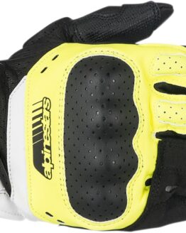 SP-5 Motorcycle Gloves Black/Yellow/White 3X-Large