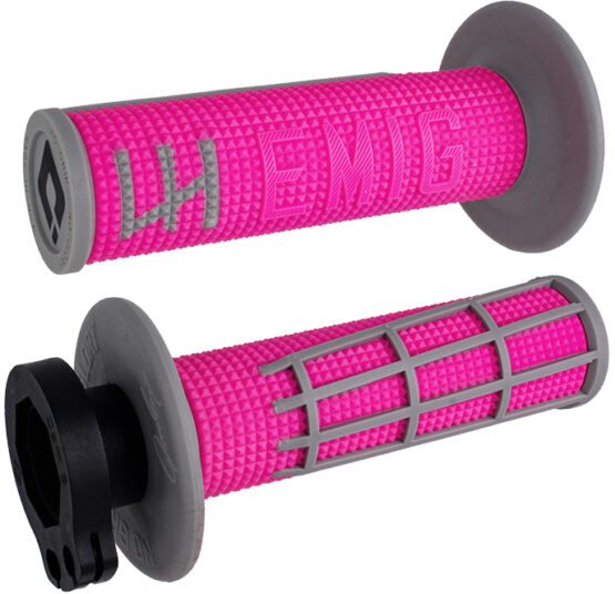 ODI Emig 2.0 V2 Lock-On Grips Pink/Grey