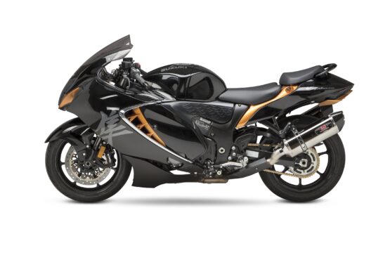Yoshimura R-77 Slip-On Exhaust SS/CF For Suzuki Hayabusa 2022-2023